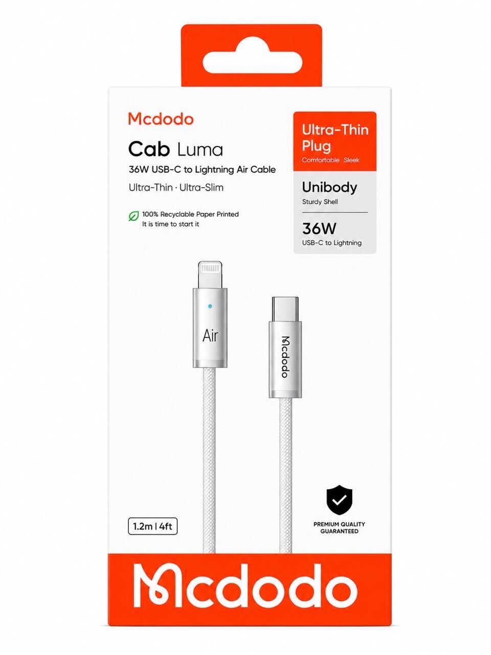 Mcdodo CA-778 Cab Luma 36W UBS-C to Lightning Air Cable 1.2M