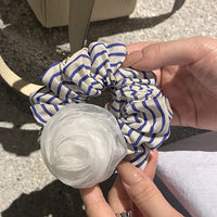 Rose Navy Style Scrunchie