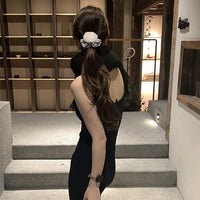 Rose Navy Style Scrunchie