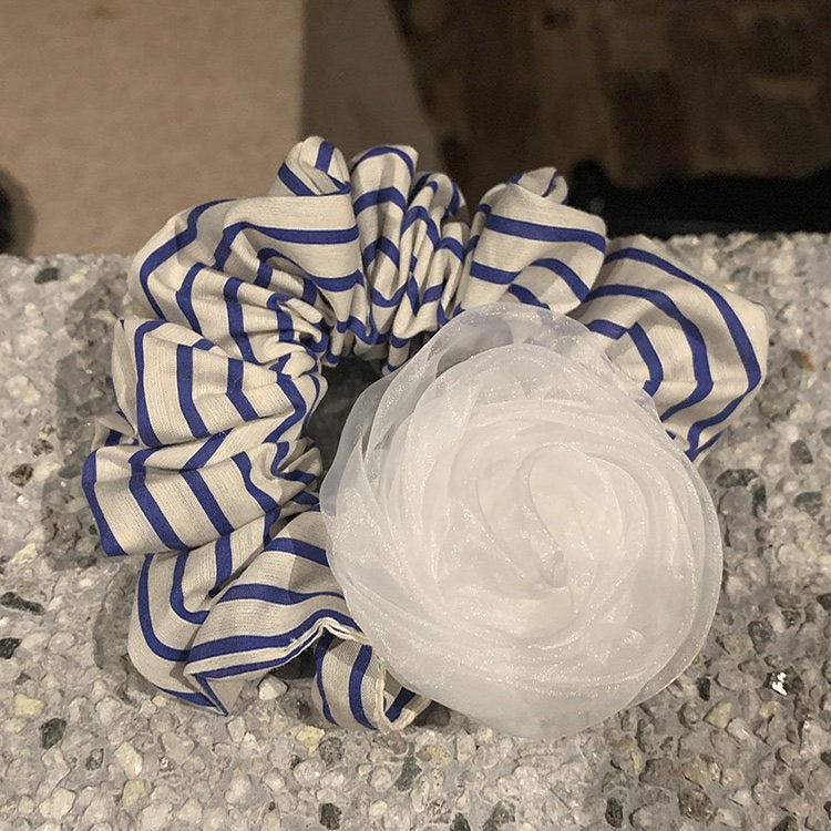 Rose Navy Style Scrunchie
