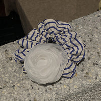 Rose Navy Style Scrunchie
