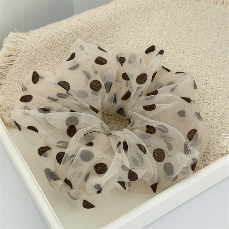 Sheer Polka Dots Scrunchie