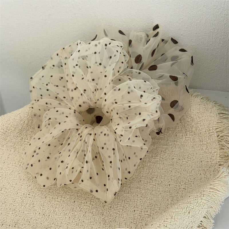 Sheer Polka Dots Scrunchie