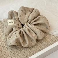 Small Floral Knit Scrunchie