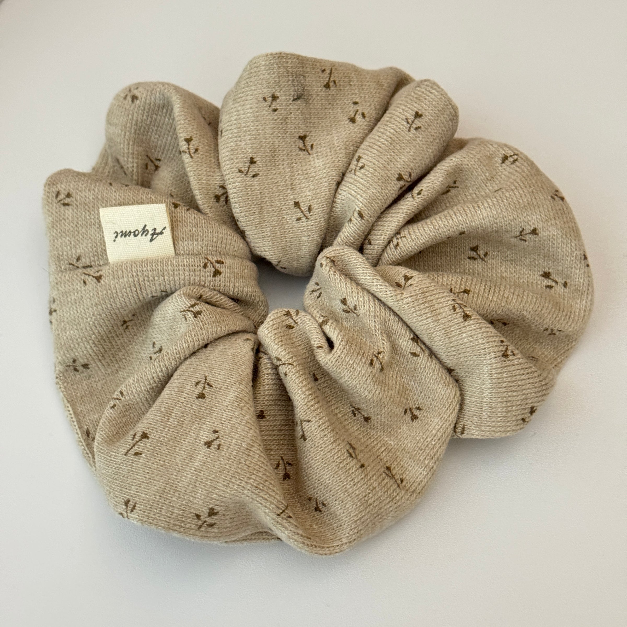 Small Floral Knit Scrunchie