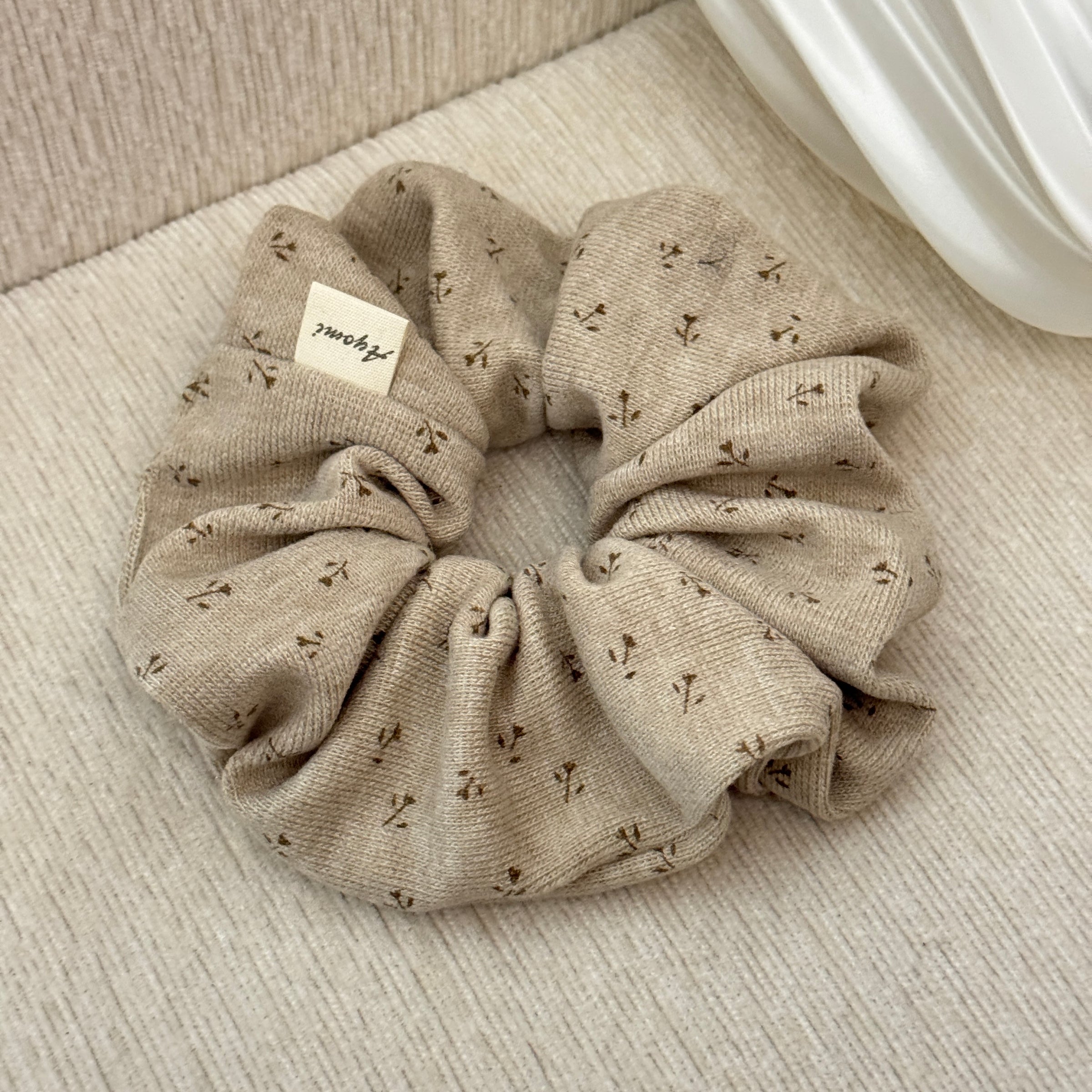 Small Floral Knit Scrunchie