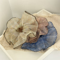 Sheer Plaid Scrunchie