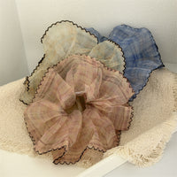 Sheer Plaid Scrunchie