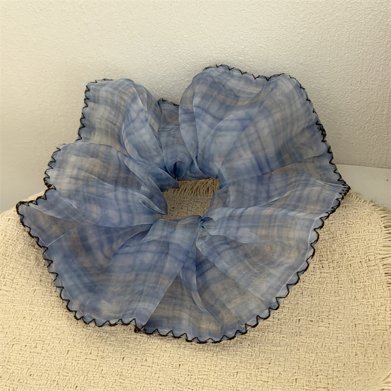 Sheer Plaid Scrunchie