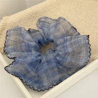 Sheer Plaid Scrunchie