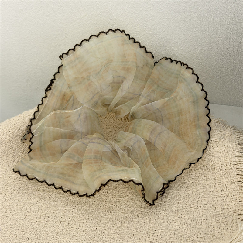 Sheer Plaid Scrunchie