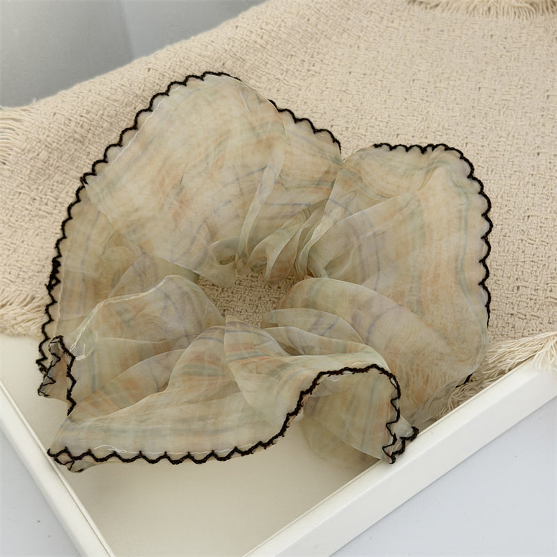 Sheer Plaid Scrunchie