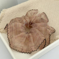 Sheer Plaid Scrunchie