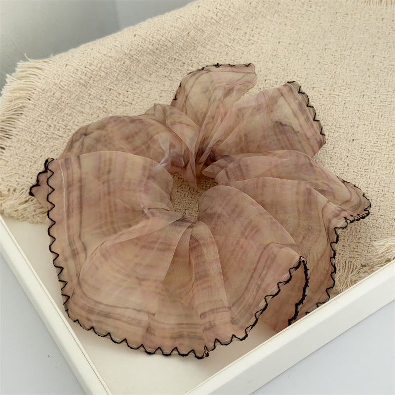 Sheer Plaid Scrunchie