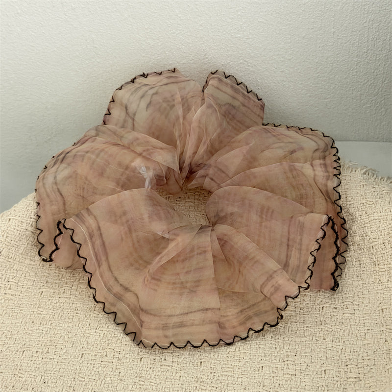 Sheer Plaid Scrunchie