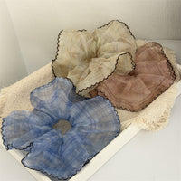 Sheer Plaid Scrunchie