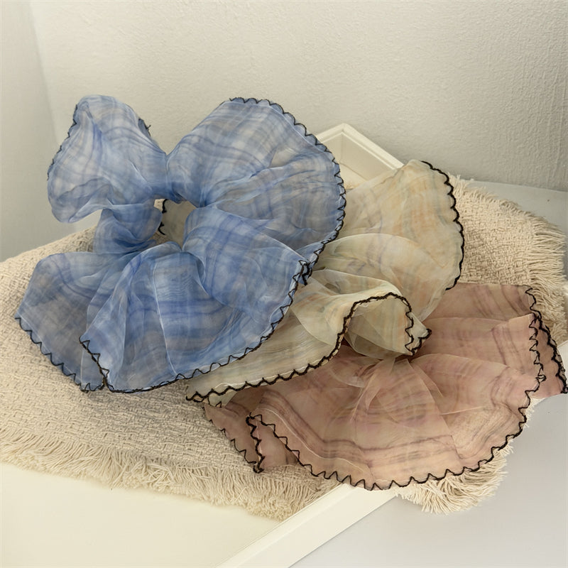 Sheer Plaid Scrunchie