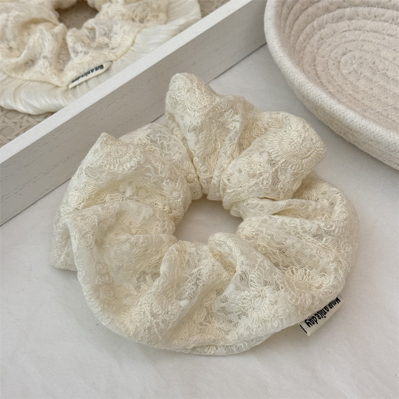 Cotton Embroidery Scrunchie