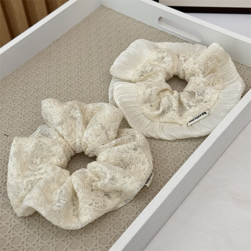 Cotton Embroidery Scrunchie
