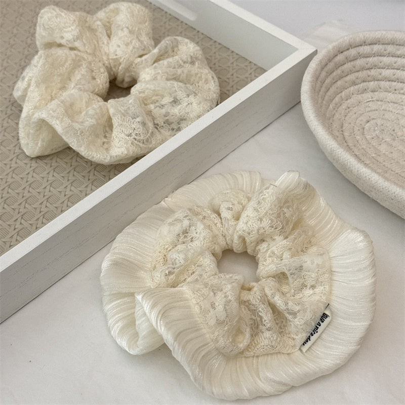 Cotton Embroidery Scrunchie