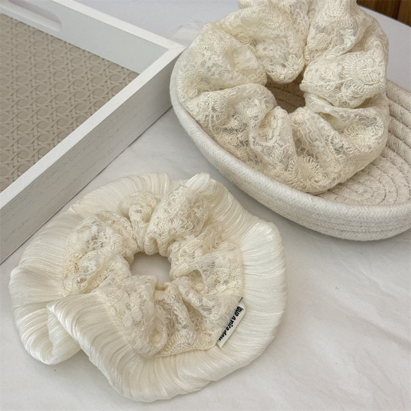 Cotton Embroidery Scrunchie