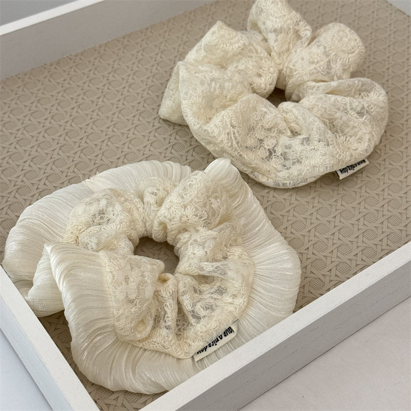 Cotton Embroidery Scrunchie