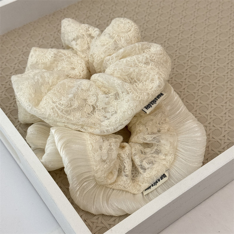 Cotton Embroidery Scrunchie