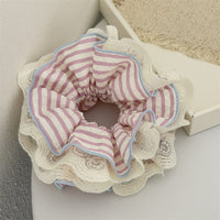 Multi Layer Lace Striped Scrunchie