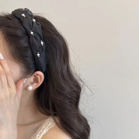 Pearl & Rhinestone Tulle Headband