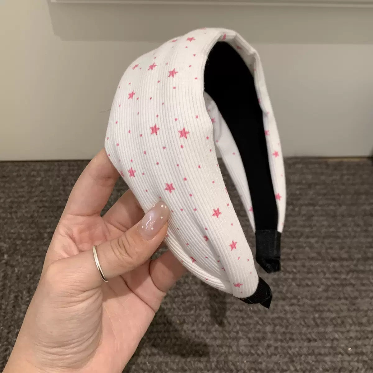 Star Polka Dots Wide Headband