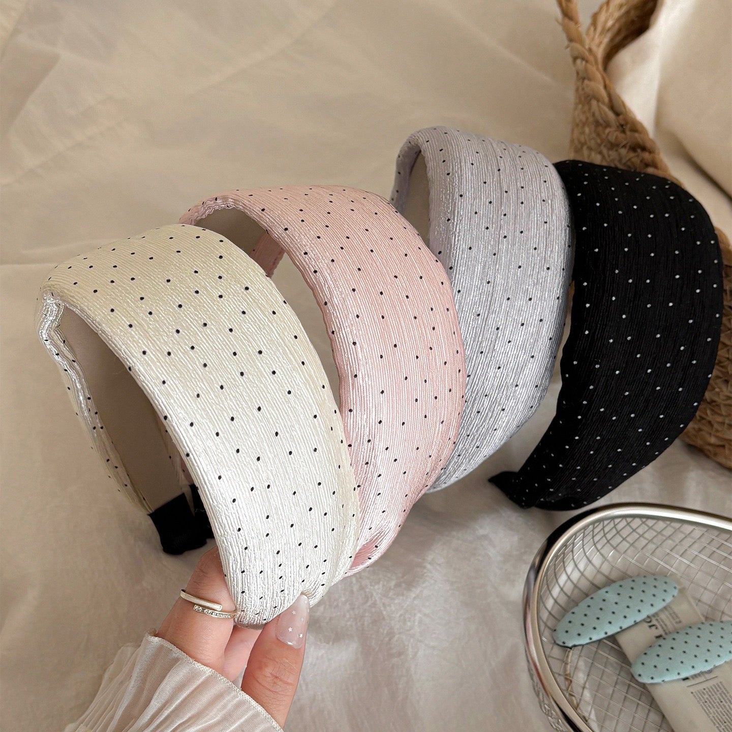 Crinkle Polka Dots Headband