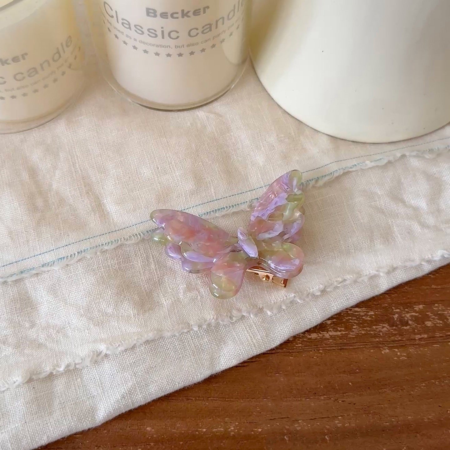 Butterfly Acetate Alligator Clip