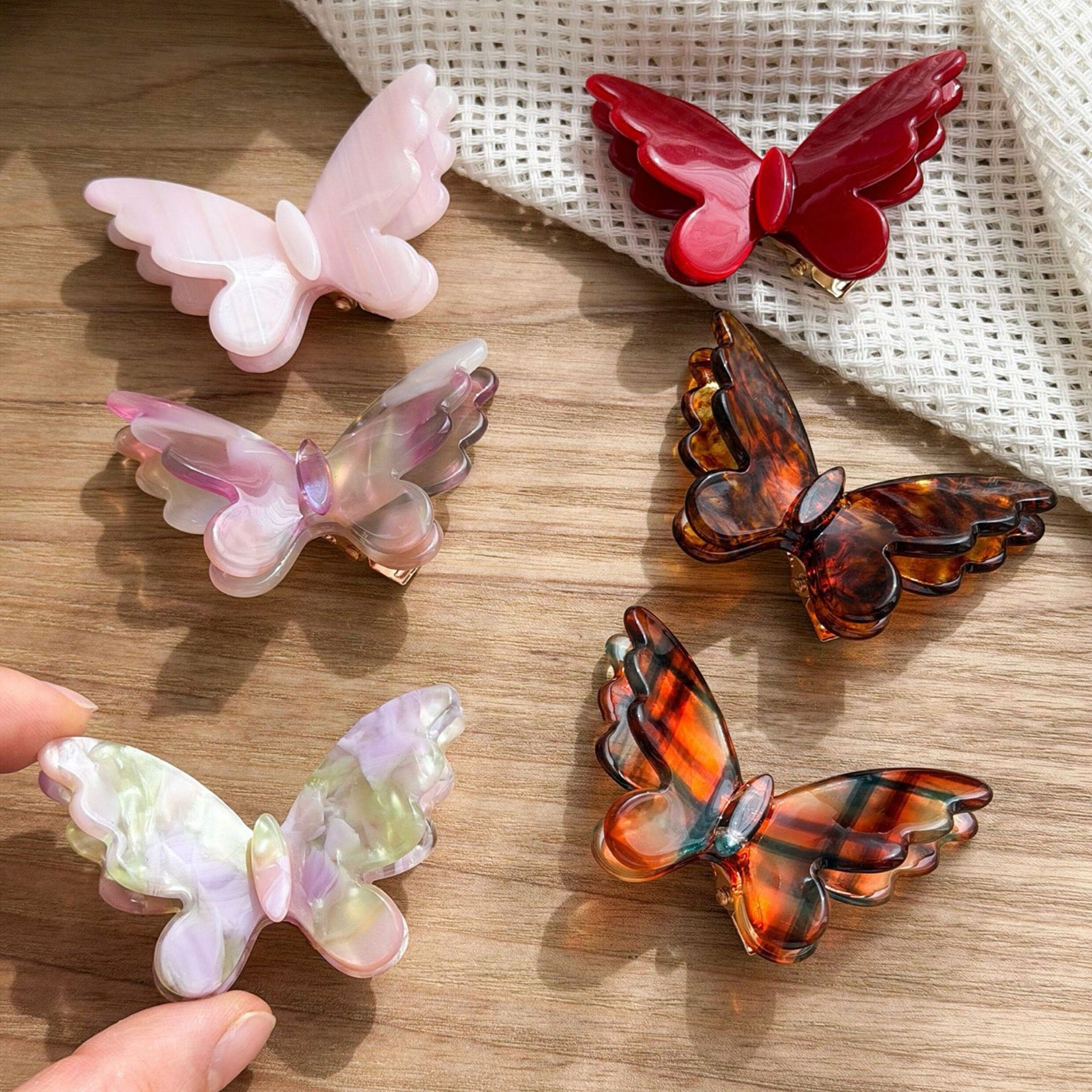 Butterfly Acetate Alligator Clip