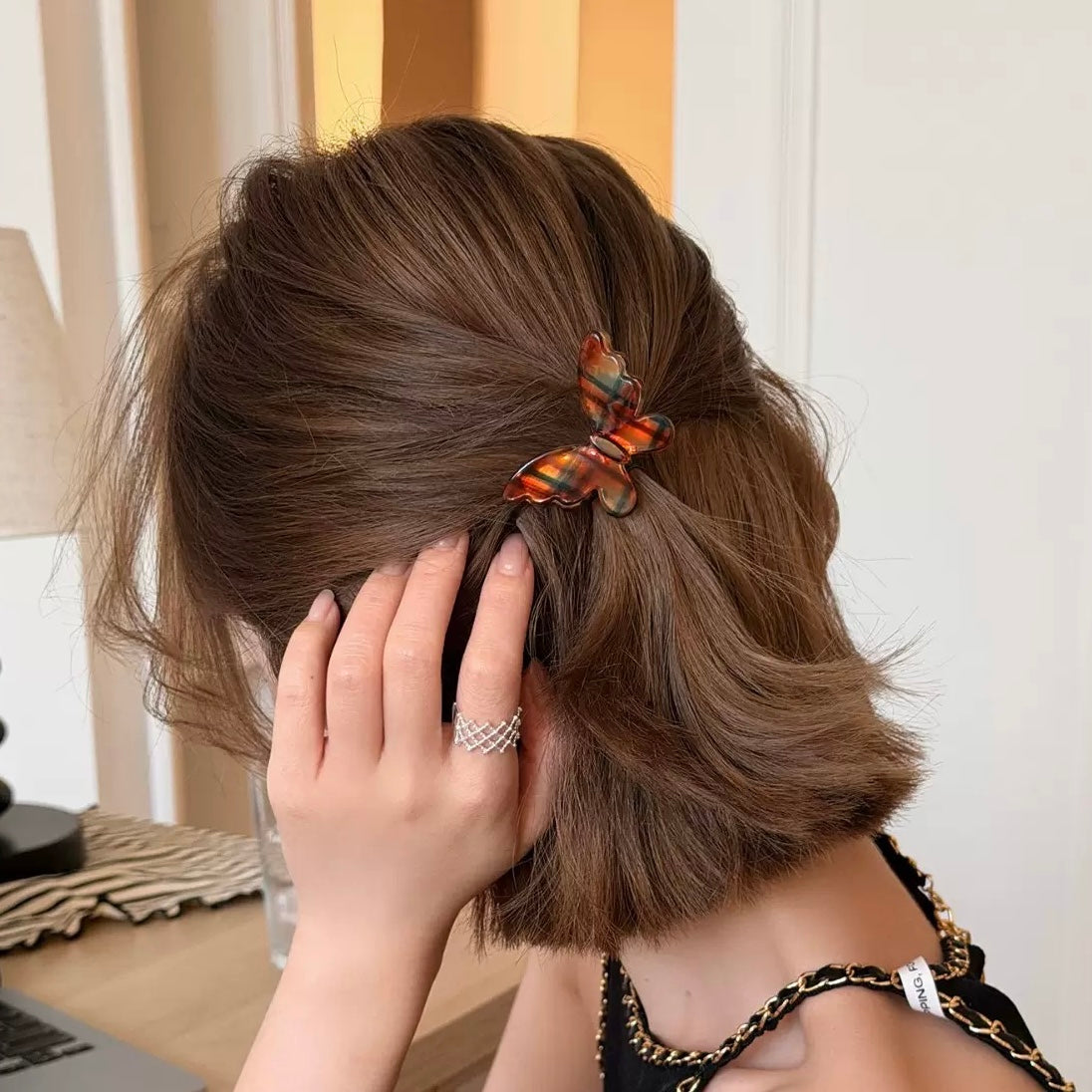 Butterfly Acetate Alligator Clip