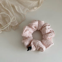 Pink Knitted Scrunchie