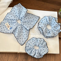 Sky Blue Small Floral Scrunchie