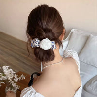 Organza Rose Scrunchie