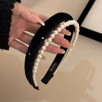 Pearl & Rhinestone Velvet Headband