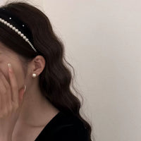 Pearl & Rhinestone Velvet Headband