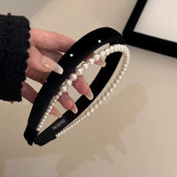 Pearl & Rhinestone Velvet Headband