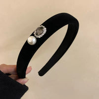 Pearl & Rhinestone Velvet Headband