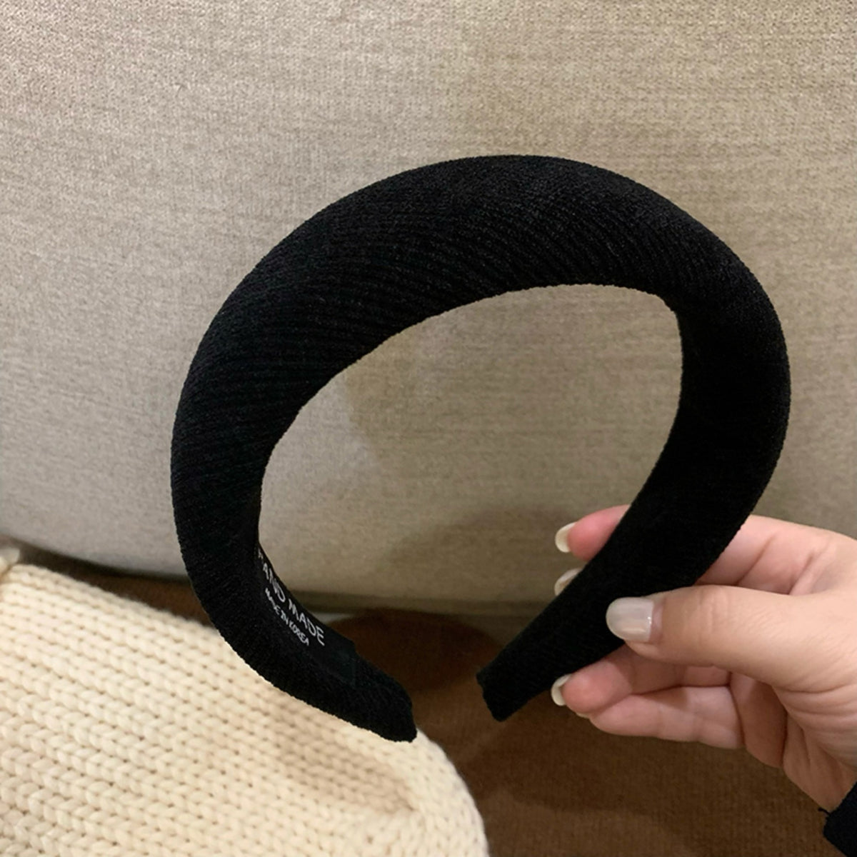 Ribbed Fabric Wide Headband
