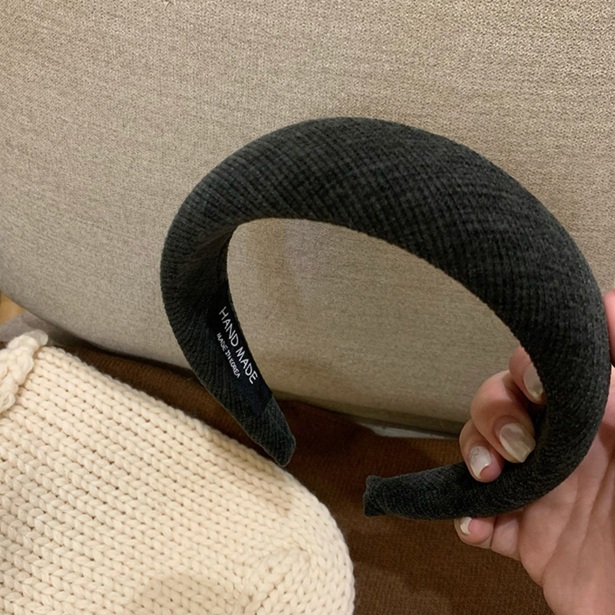 Ribbed Fabric Wide Headband