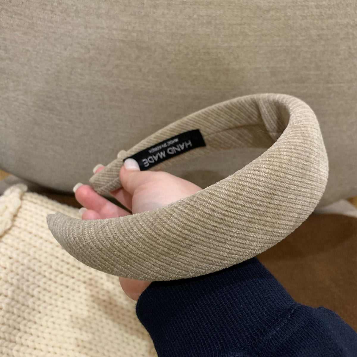 Ribbed Fabric Wide Headband