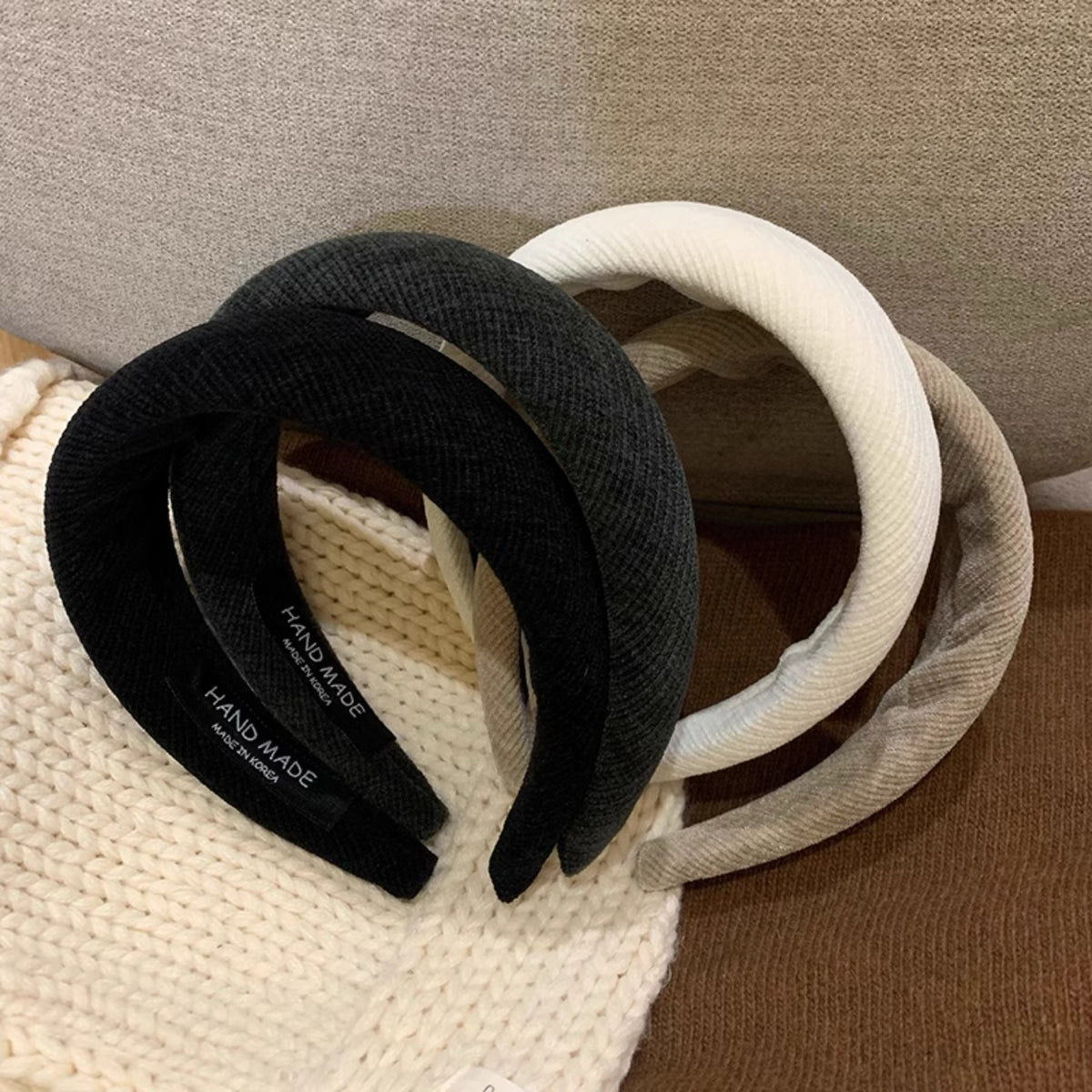 Ribbed Fabric Wide Headband