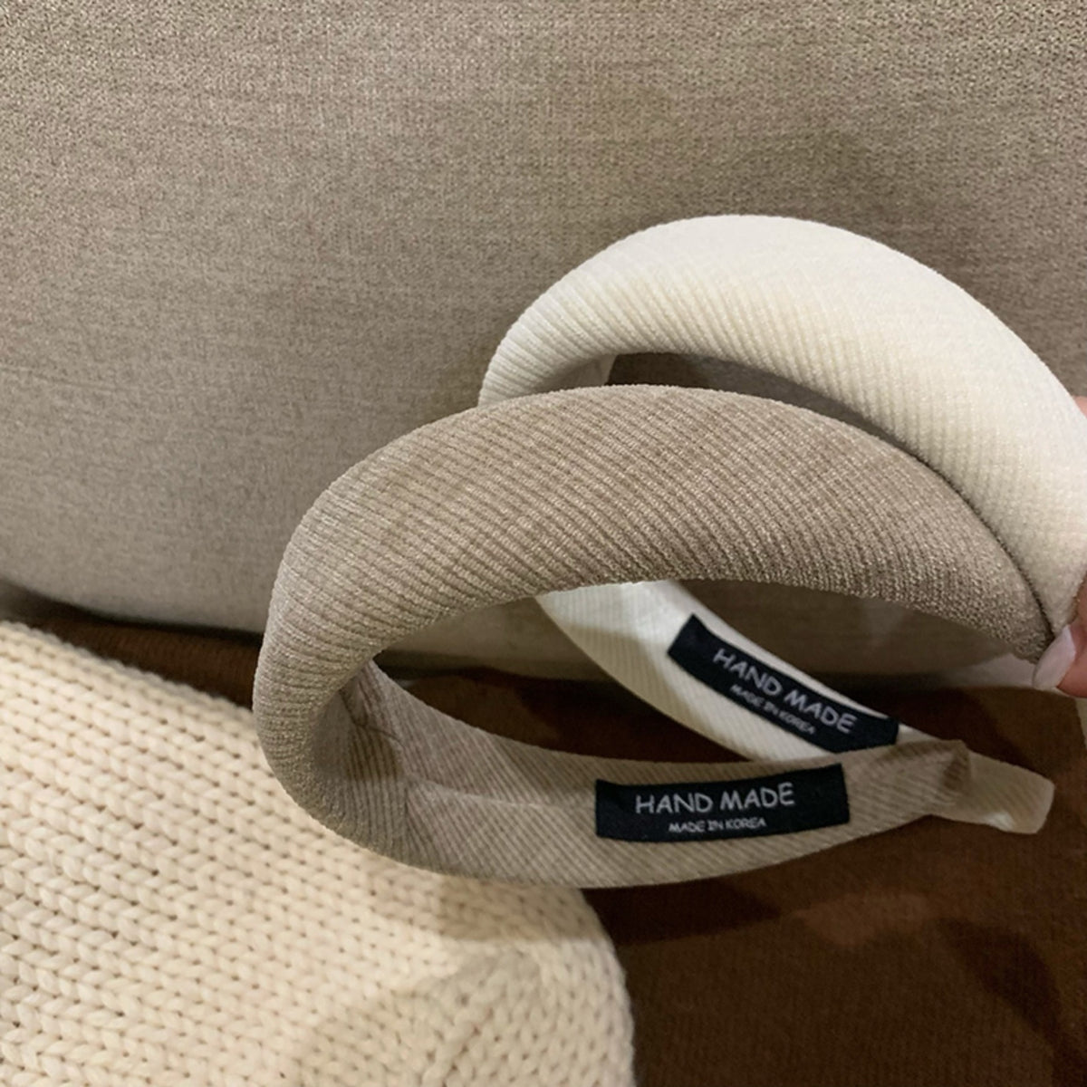 Ribbed Fabric Wide Headband