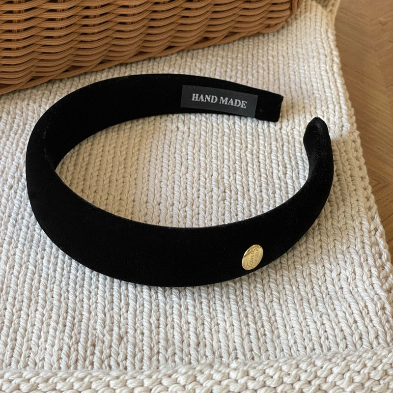 Classic Velvet with Label Headband