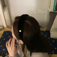 Classic Velvet with Label Headband