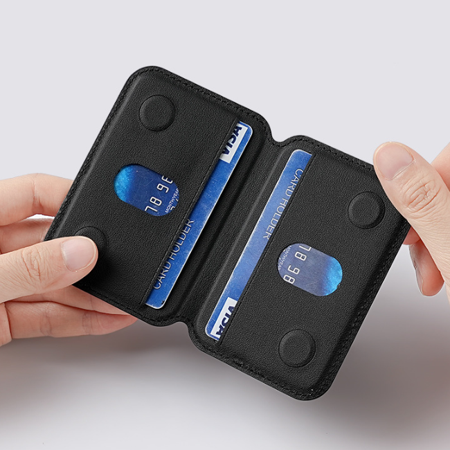 Magnetic Card Holder with Flip Dual Stand