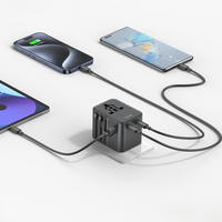 USAMS CC309 25W Dual Type-C +USB Universal Travel Charger